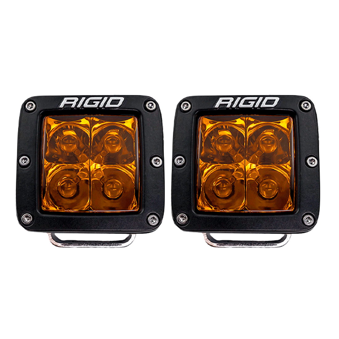 RIGID Industries D-Series Spot with Amber PRO Lens, Pair