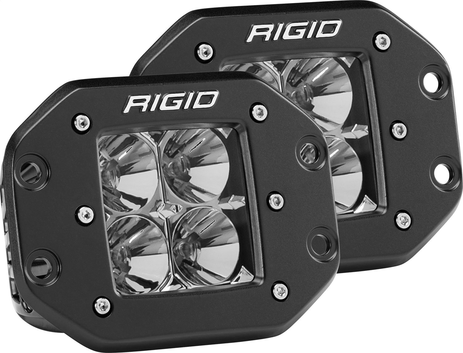 RIGID Industries D-Series PRO Flood Optic, Flush Mount, Pair