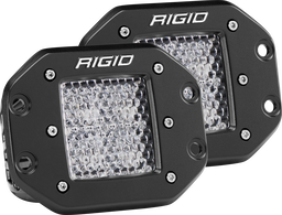D-Series PRO Diffused Lens, Flush Mount, Pair, view 2, RIGID Industries 212513