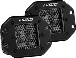 D-Series PRO Midnight Edition, Spot Diffused, Flush, view 2, RIGID Industries 212513BLK