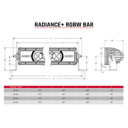 Radiance+ 50 Inch RGBW Light Bar, view 4, RIGID Industries 250053