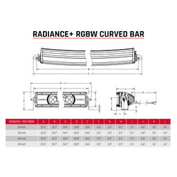 Radiance+ Curved 20 Inch RGBW Light Bar, view 3, RIGID Industries 320053
