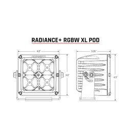 Radiance+ Pod XL, RGBW Backlight, view 4, RIGID Industries 322053