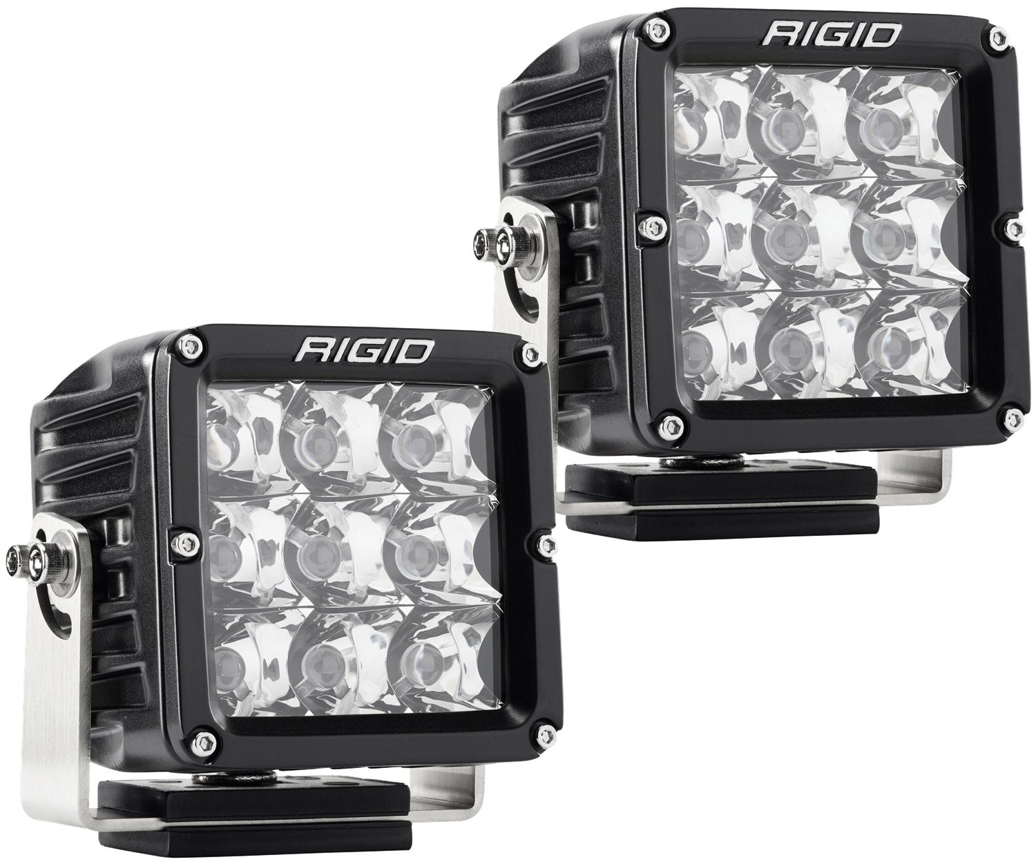 RIGID Industries D-XL PRO Spot Optic, Surface Mount, Black, Pair