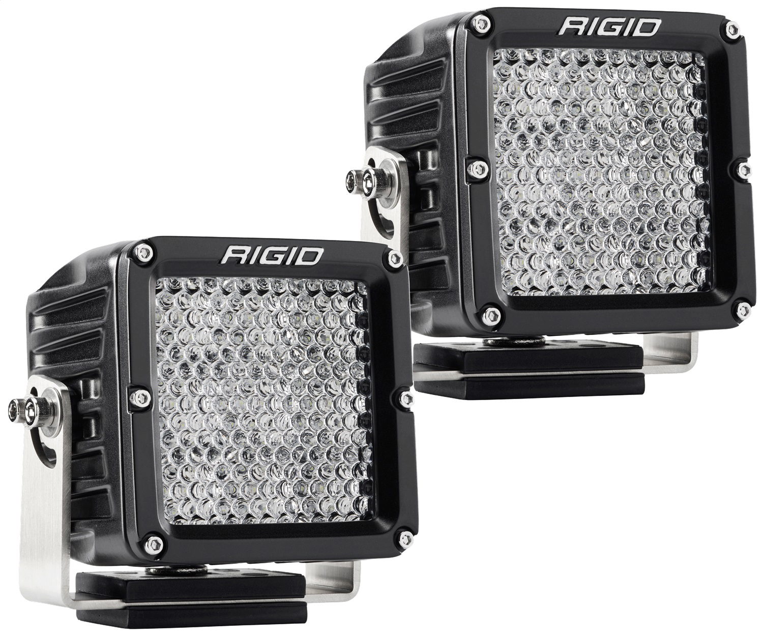 RIGID Industries D-XL PRO Flood Diffused, Surface Mount, Black, Pair