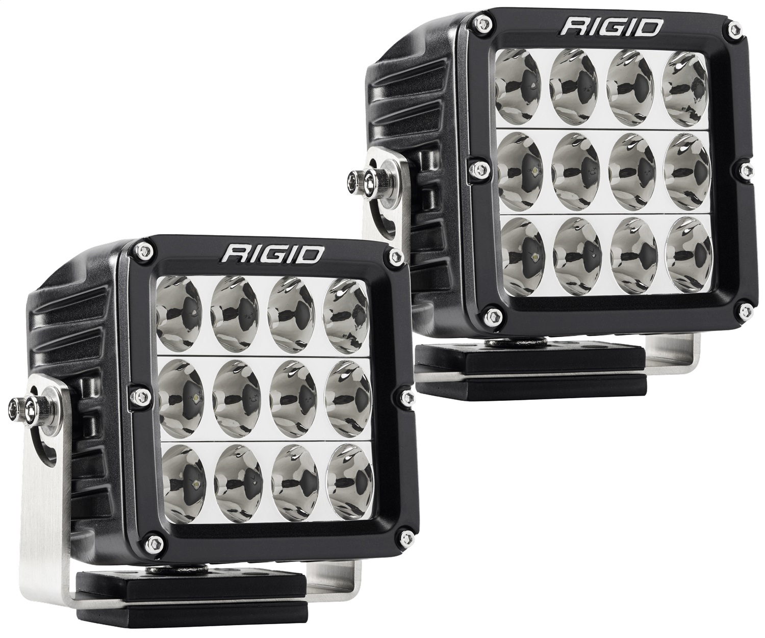 RIGID Industries D-XL PRO Driving Optic, Surface Mount, Black, Pair