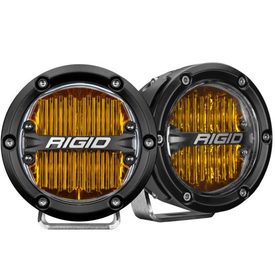 360-Series PRO SAE Fog Light, Yellow, Pair — RIGID Industries 36121