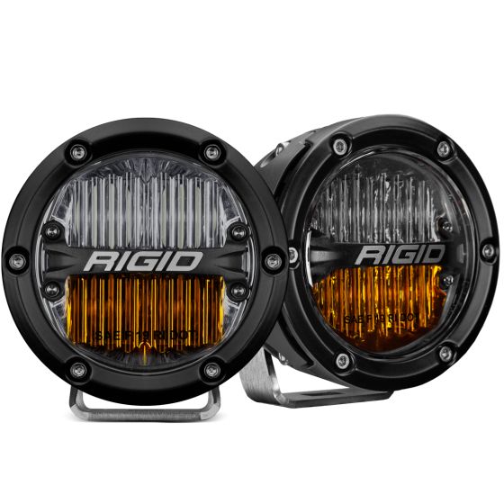 RIGID Industries 360-Series SAE Fog Light, Yellow/White, Pair