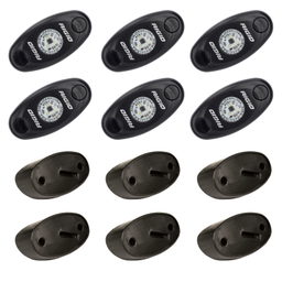 A-Series Rock Light Kit, Cool White, Set of 6, RIGID Industries 400253
