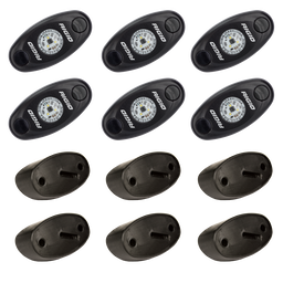 RIGID Industries A-Series LED Universal Rock Light Kit, High Power Amber, Set Of 6 400293, view 2