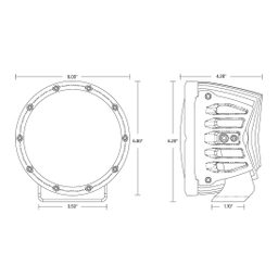 Tundra 6 Inch 360-Series A-Pillar Lighting Kit, view 4, RIGID Industries 46806