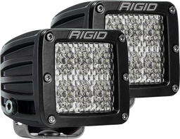 D-Series PRO Flood Diffused, Surface Mount, Black, view 2, RIGID Industries 502513