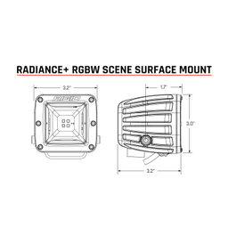 Radiance+ Scene RGBW, Surface Mount, view 4, RIGID Industries 682053
