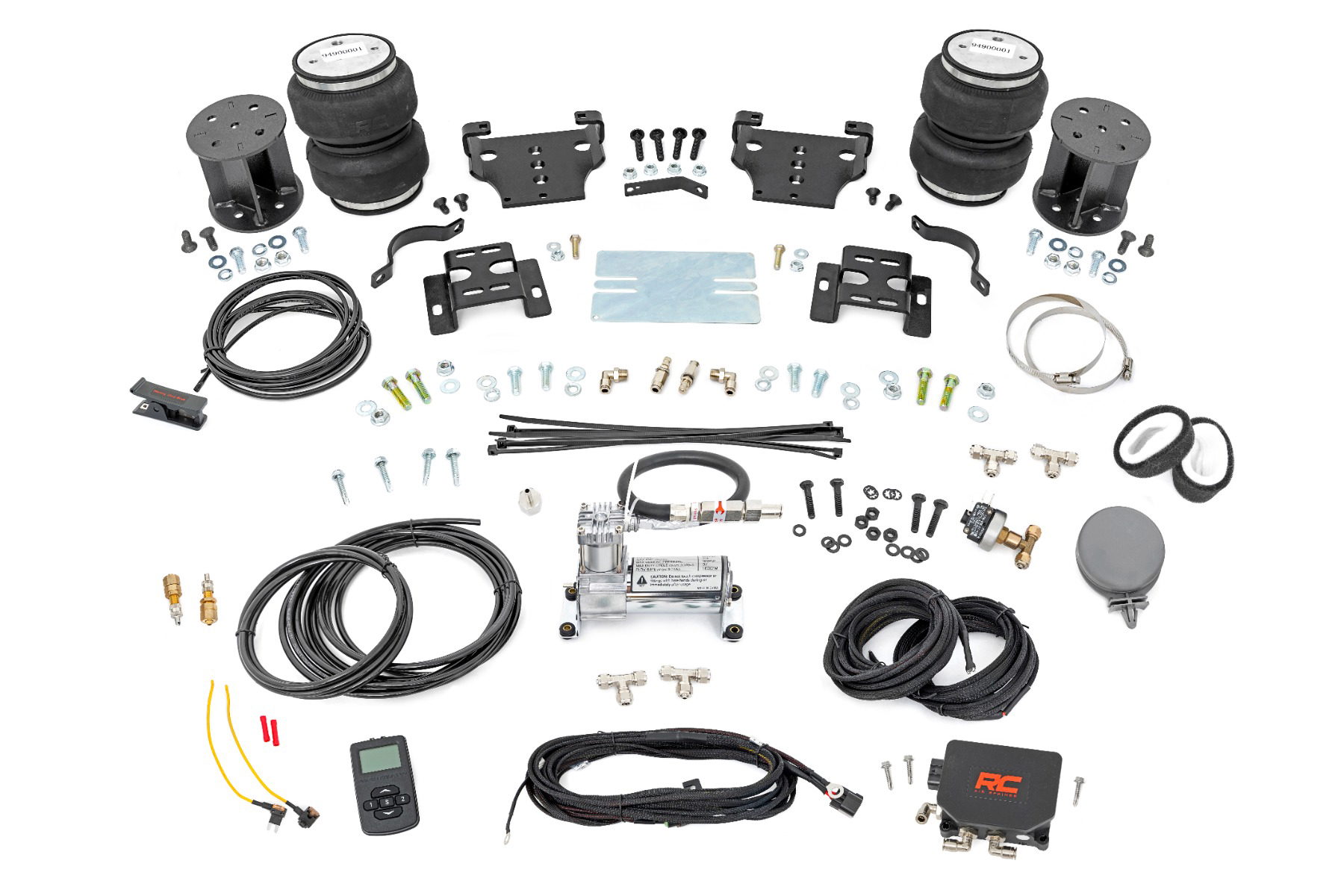 Rough Country 4-Inch Spacer Air Spring Kit with Compressor for Silverado 2500 HD