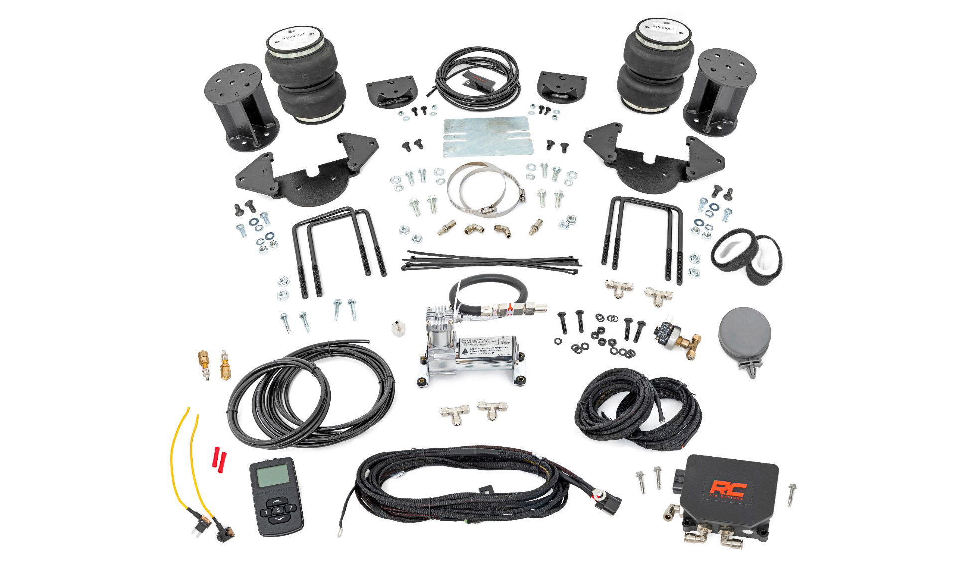 Rough Country 6-Inch Spacer Air Spring Kit with Compressor for Silverado 1500