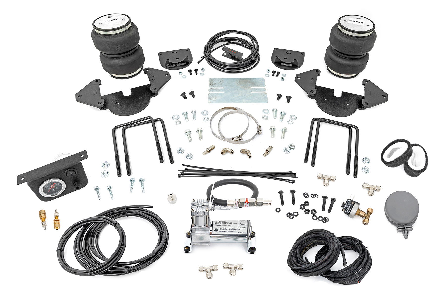 Air Spring Kit with Compressor for Silverado & Sierra (2019-2025) — Rough Country 10011C