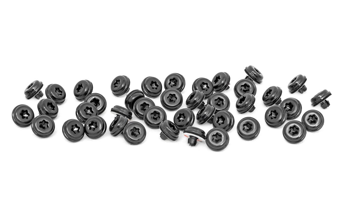 Rough Country Fender Flare Rivet Kit with 44 Black Rivets
