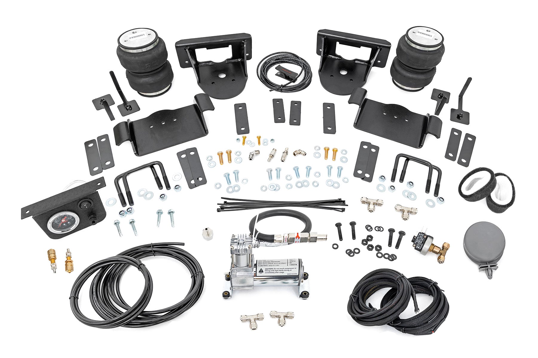 Air Spring Kit with Compressor for Ford F-150 4WD (2015-2020) — Rough Country 10017C