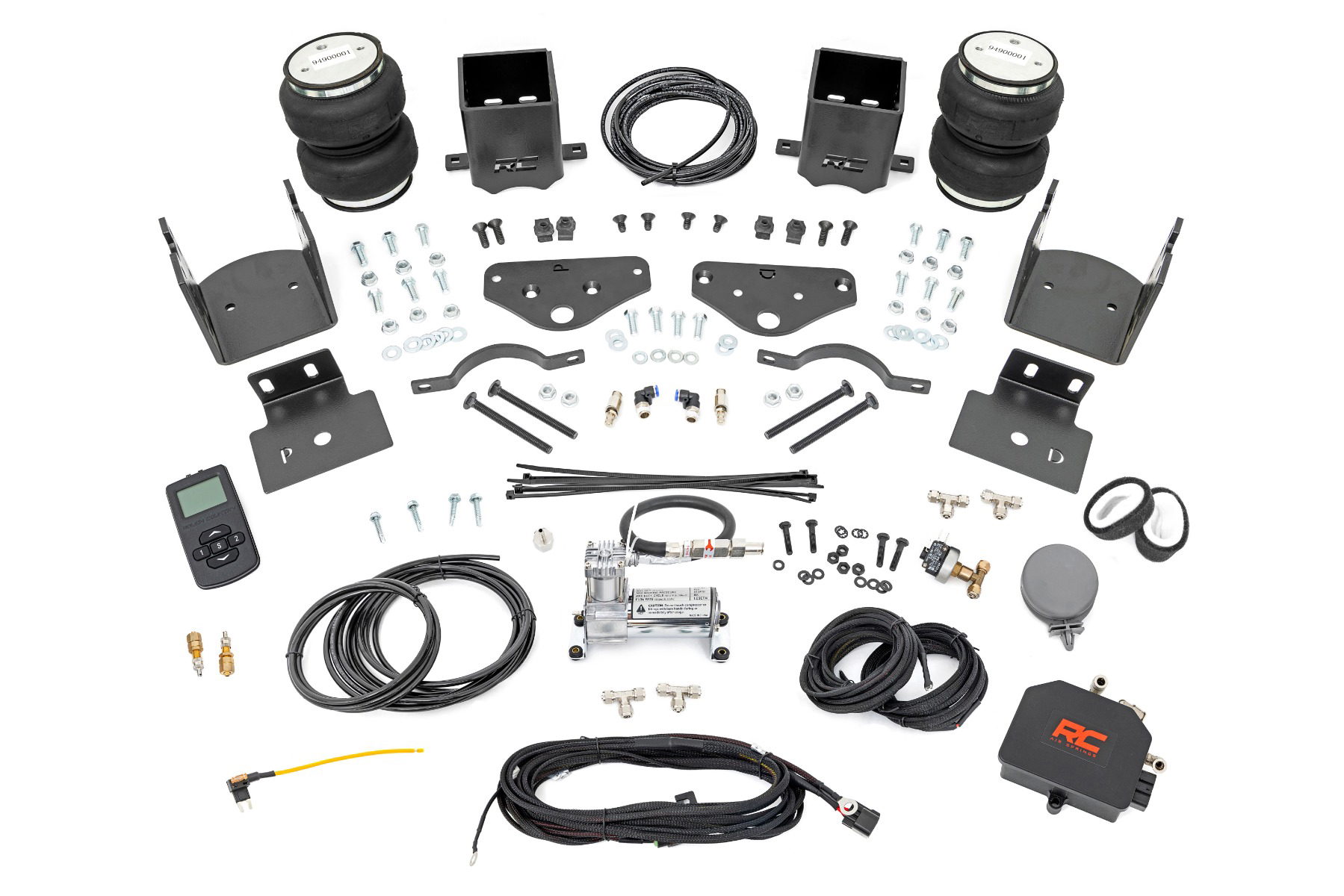 Air Spring Kit with Compressor for 3-6 Inch Lifted Super Duty, Rough Country 10021WC
