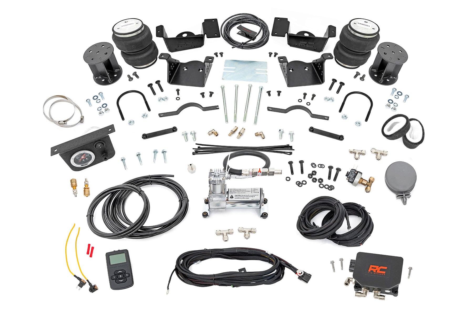 Rough Country 1.5-Inch Spacer Air Spring Kit with Compressor for GM 2500/3500 HD