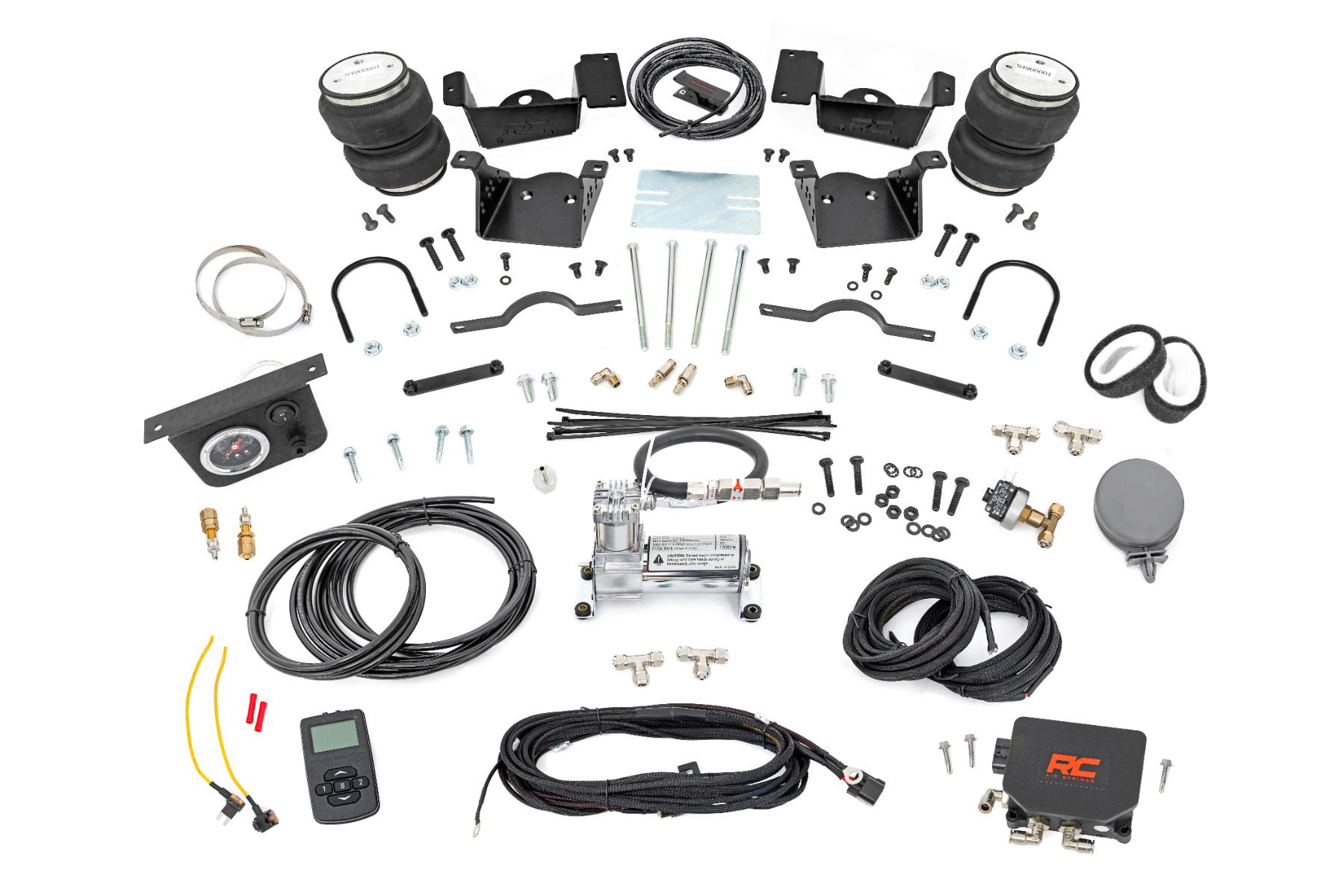 Rough Country Rear Air Spring Kit with Compressor for GM 2500/3500 HD