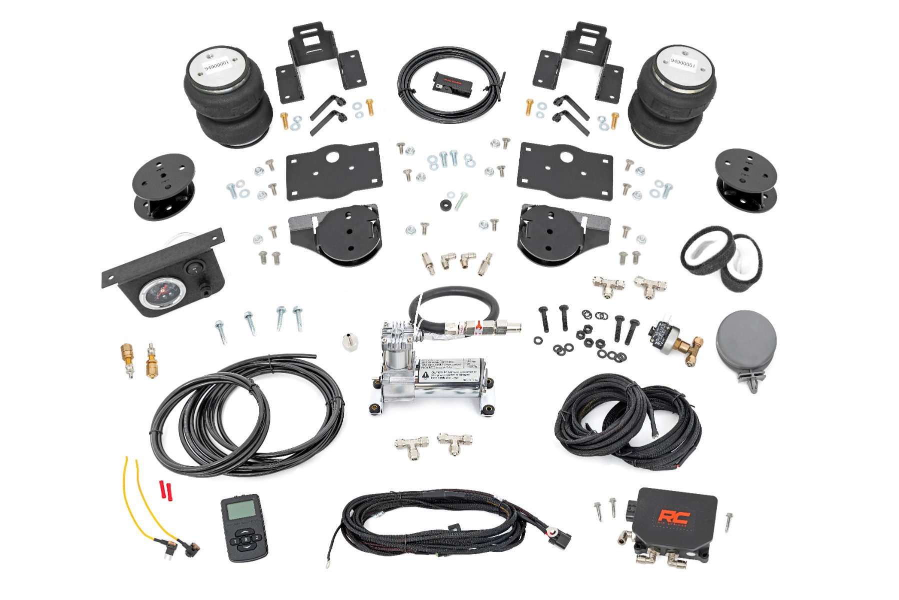Rough Country 4-Inch Lift Air Spring Kit with Compressor, Ram 1500 4WD