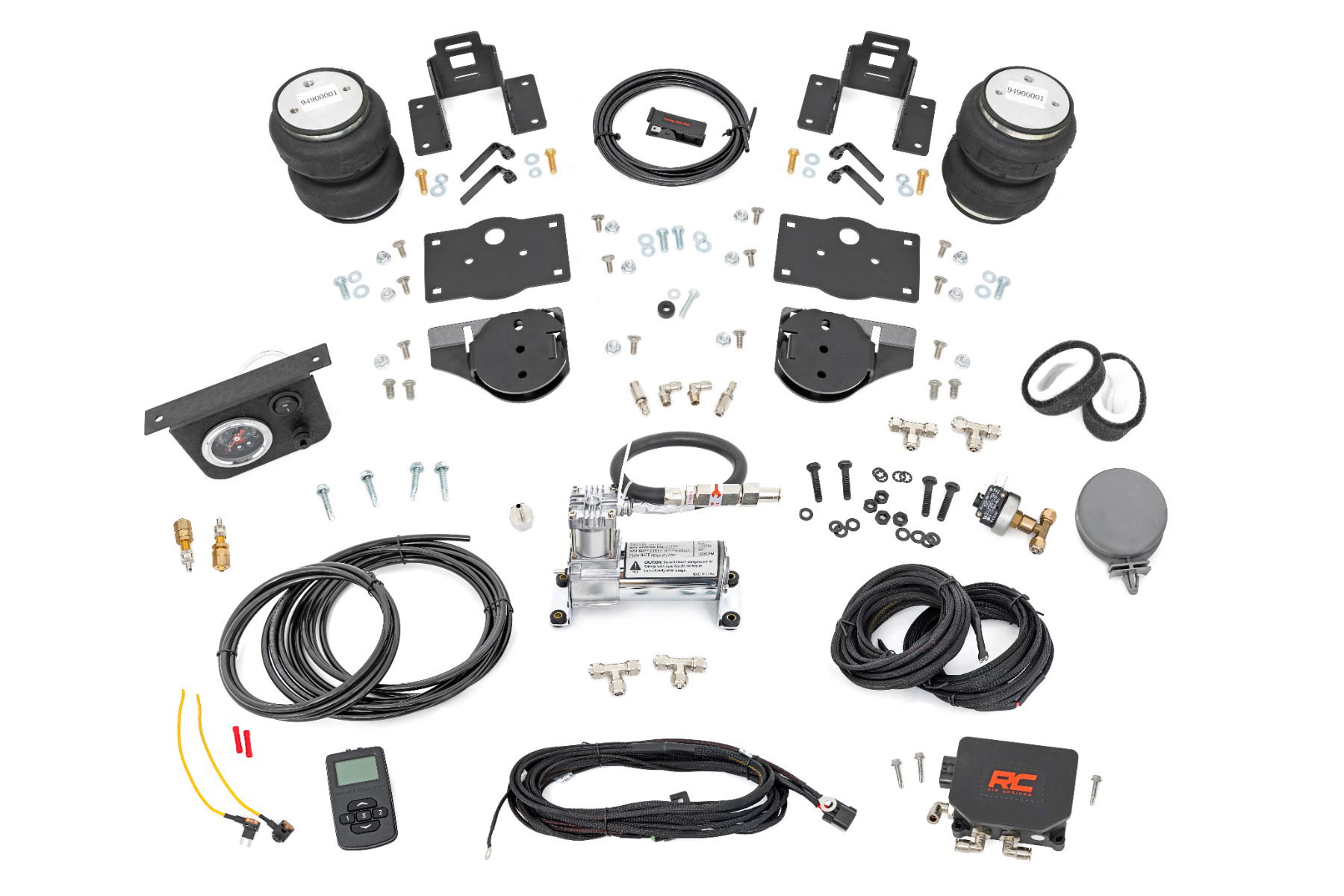 Rough Country Rear Air Spring Kit with Onboard Compressor, Ram 1500 4WD