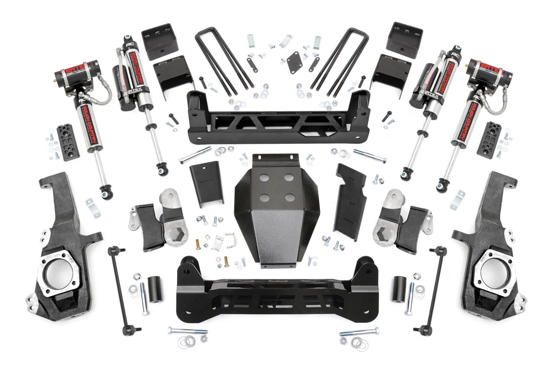 Rough Country 5-Inch Lift Kit with Vertex 2.5 Shocks for 2020-2025 Chevy 2500 HD