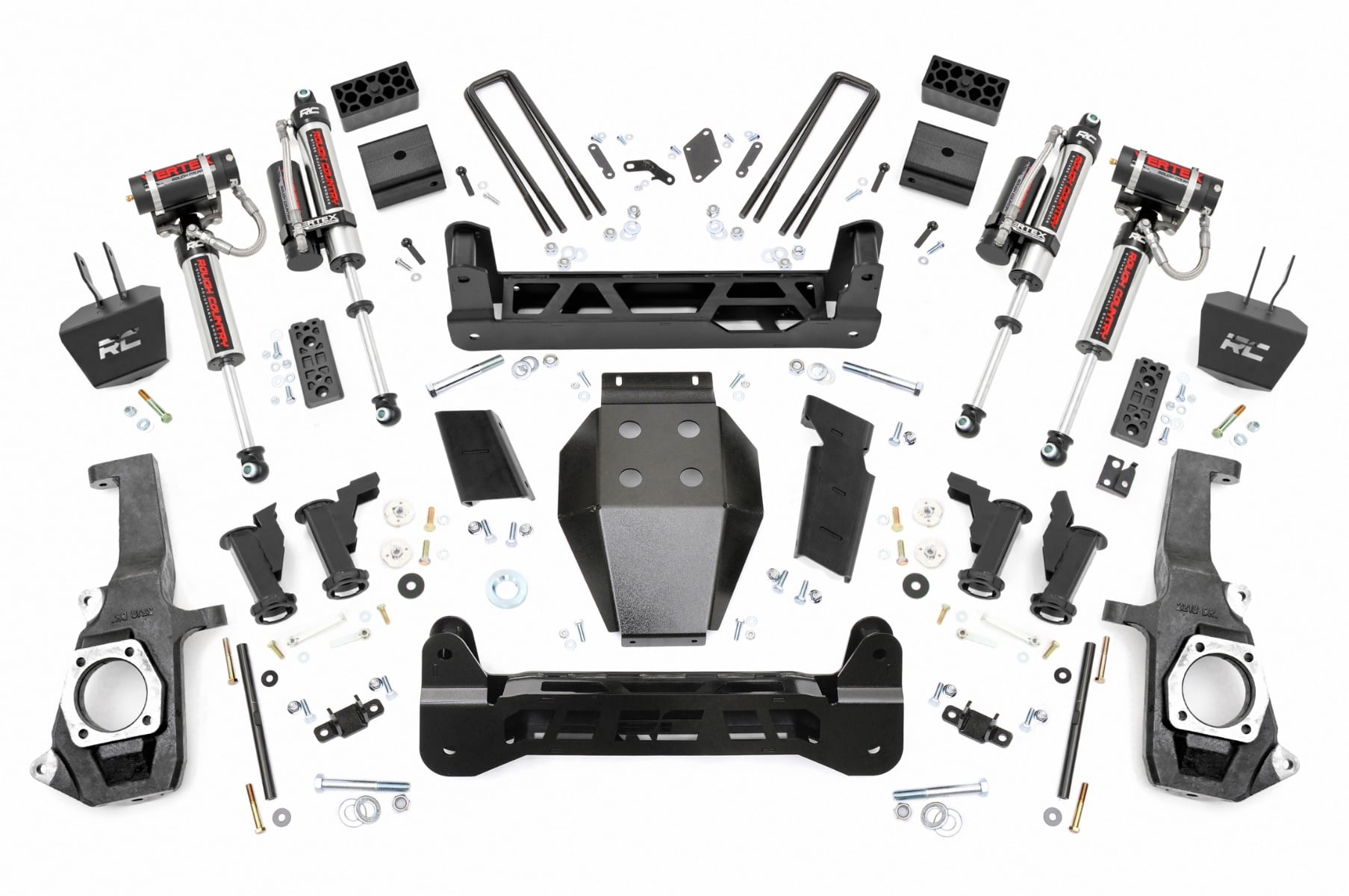 Rough Country 5-Inch Lift Kit with Vertex 2.5 Shocks for 2011-2019 Chevy 2500 HD