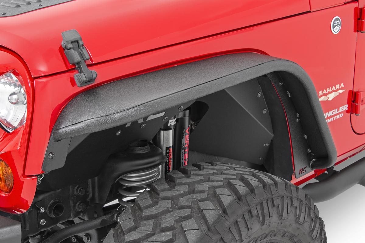 Rough Country 8-Inch Front Tube Fender Flares for Jeep Wrangler