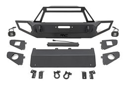 Full-Width Front Winch Bumper with 20-Inch LED Light Bar dimension diagram, Rough Country 10585