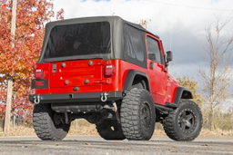 Rear Bumper with 4.75-Ton D-Rings for Jeep Wrangler TJ, view 2, Rough Country 10591