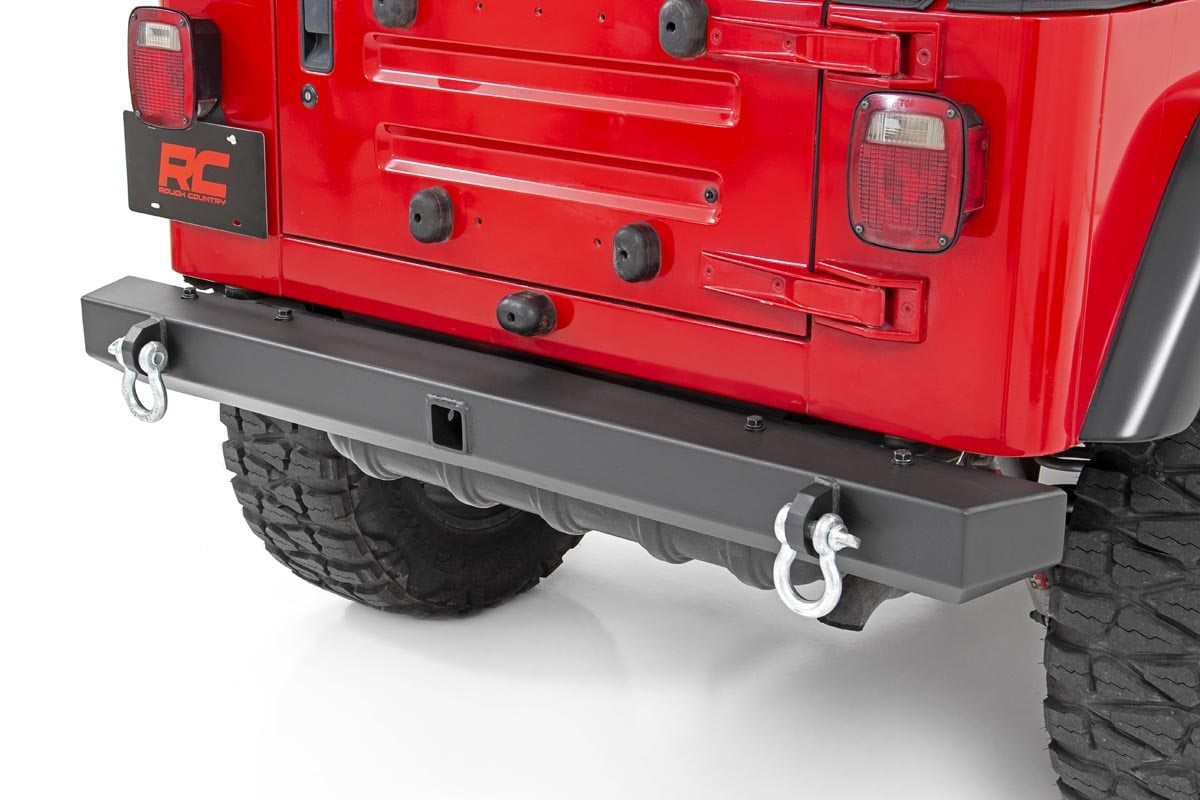 Rear Bumper with 4.75-Ton D-Rings for Jeep Wrangler TJ — Rough Country 10591 — Rear Bumpers