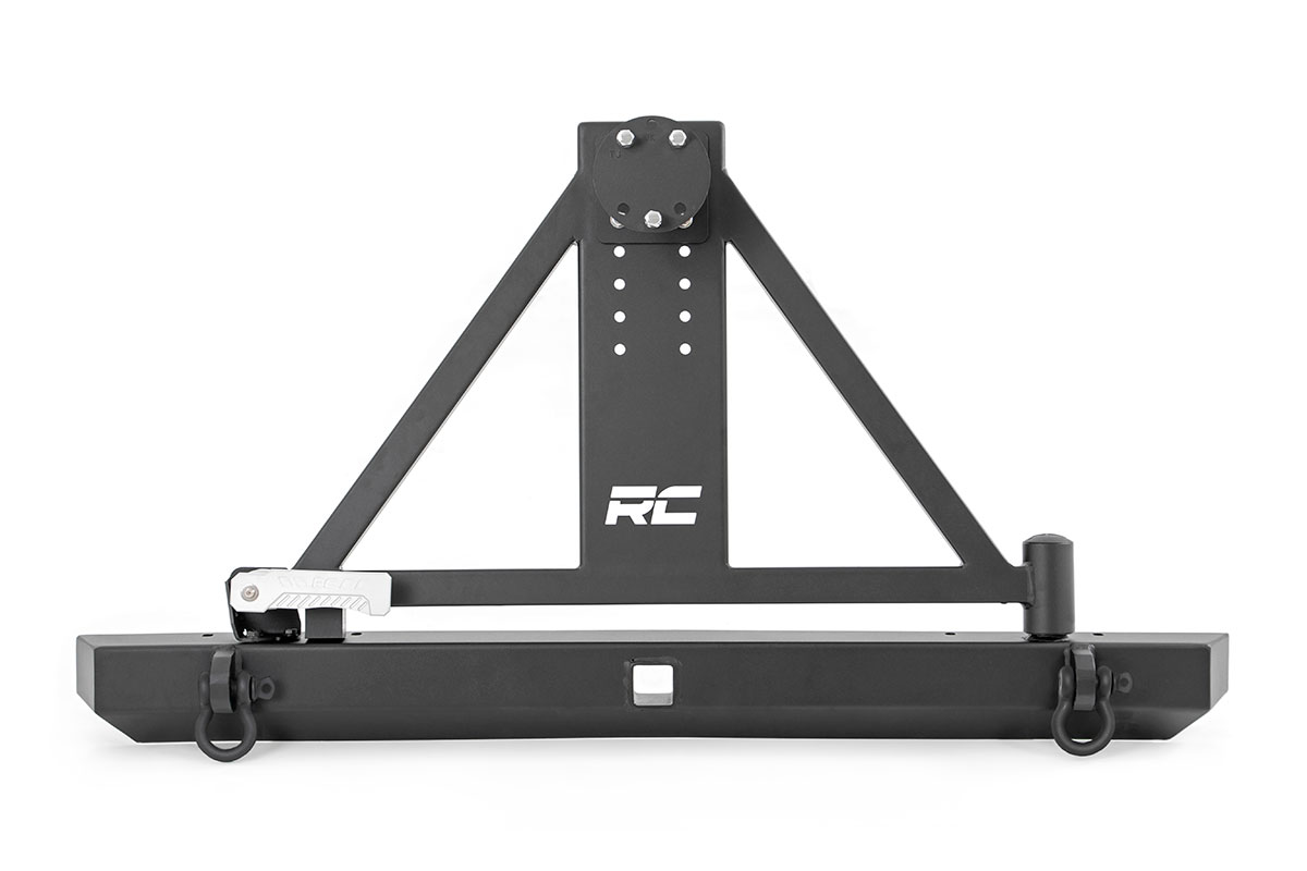 Rear Tire Carrier Bumper for Jeep Wrangler TJ (1987-2006) — Rough Country 10592A — Rear Bumpers
