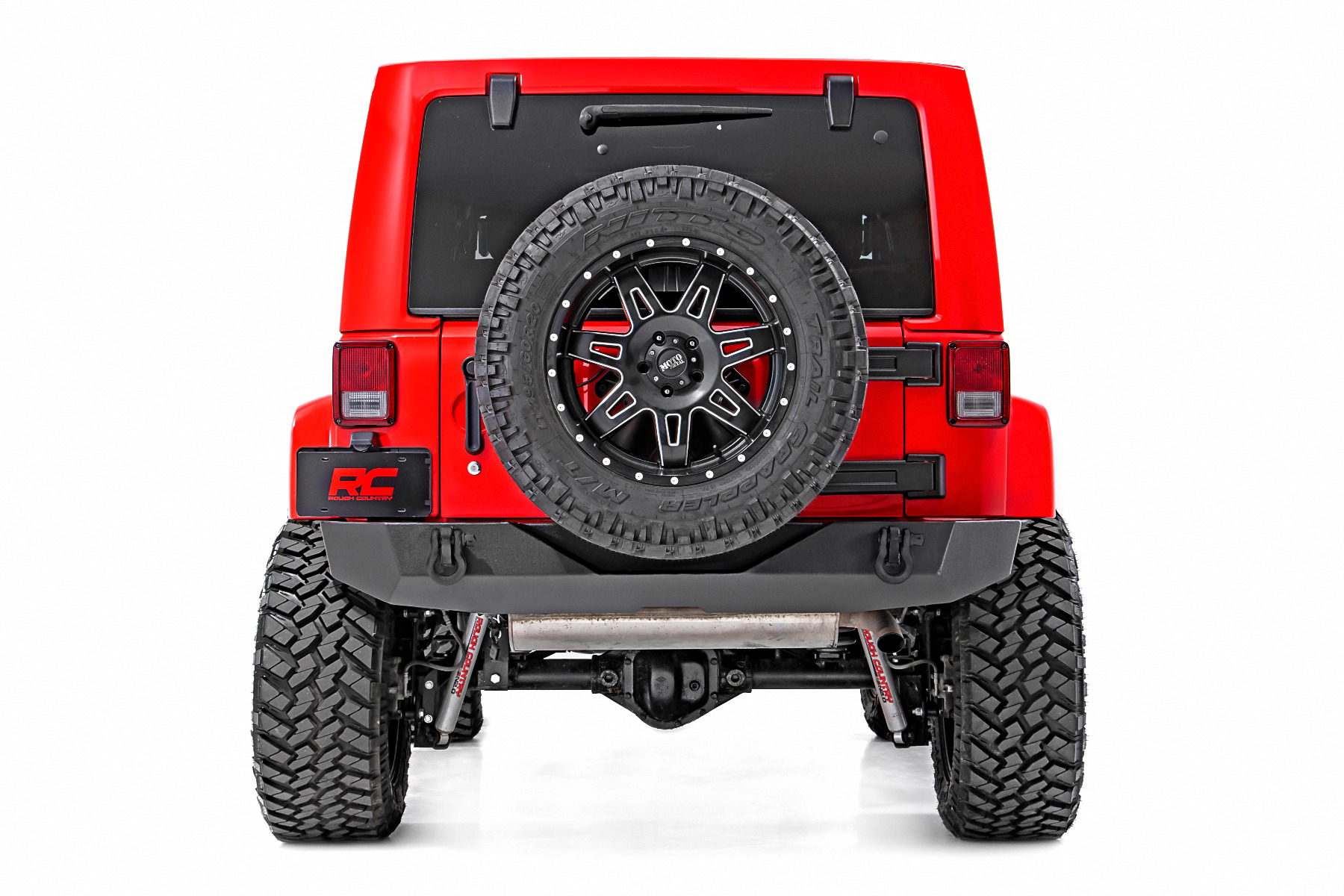 Full-Width Rear Bumper for Jeep Wrangler JK (2007-2017) — Rough Country 10593A — Rear Bumpers
