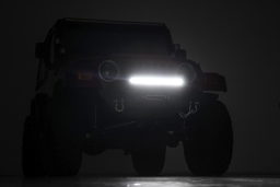 Front Bumper with 20-Inch LED Light Bar for Wrangler TJ, view 5, Rough Country 10595