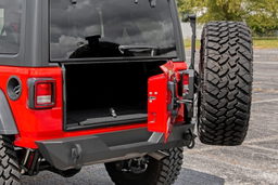 Rear Bumper with Swing-Out Tire Carrier for Wrangler JL, view 5, Rough Country 10598