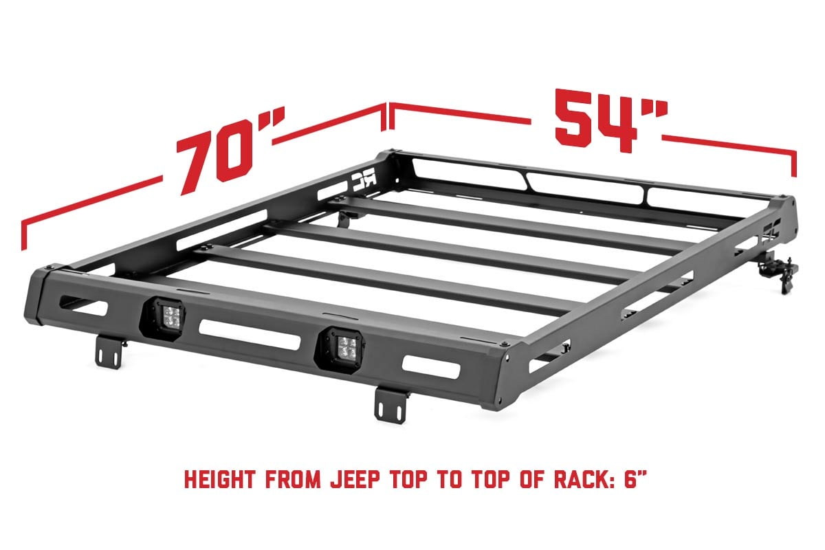 Rough Country Steel Roof Rack for Jeep Wrangler