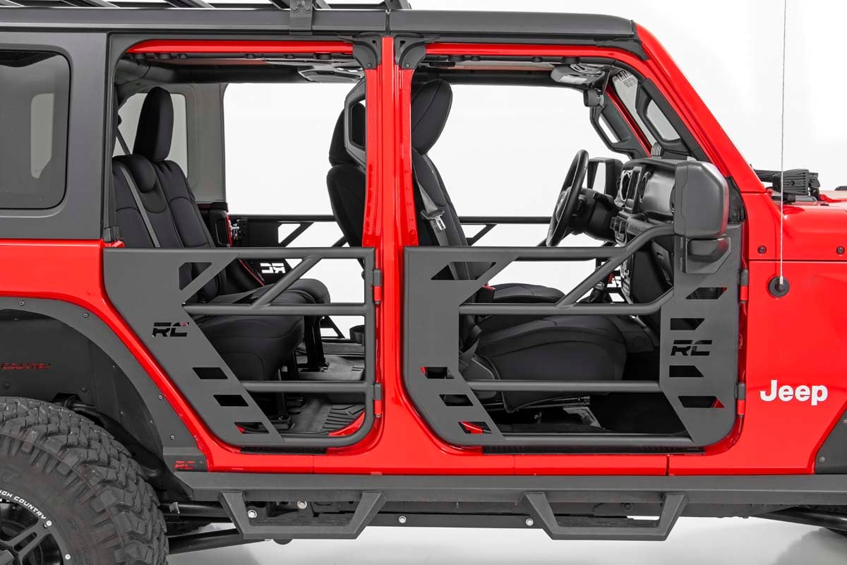 Front and Rear Tubular Doors for Jeep Wrangler (2018-2025), Rough Country 10619