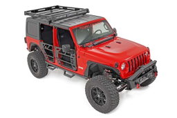 Roof Rack with Black Series LEDs for Jeep Wrangler 4WD (2018-2025), view 2, Rough Country 10622
