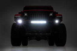 Full-Width Pre-Runner Front Bumper with LED Light Bar, view 4, Rough Country 10635