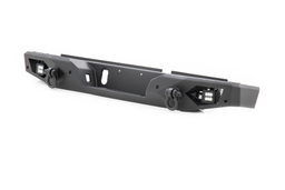 Rear Bumper with Bed Steps and LED Cubes for Gladiator, view 2, Rough Country 10646