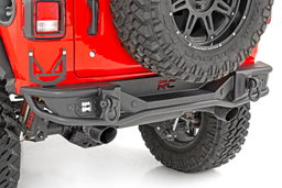 Tubular Rear Bumper for Jeep Wrangler JL (2018-2025) shown installed, Rough Country 10648