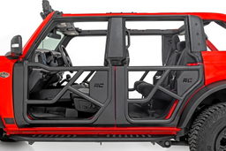 Tubular Front and Rear Door Set for Ford Bronco (2021-2025) shown installed — Rough Country 10658