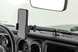 Dash Multi-Mount for Jeep Wrangler 4WD (2019-2025) shown installed, Rough Country 10661