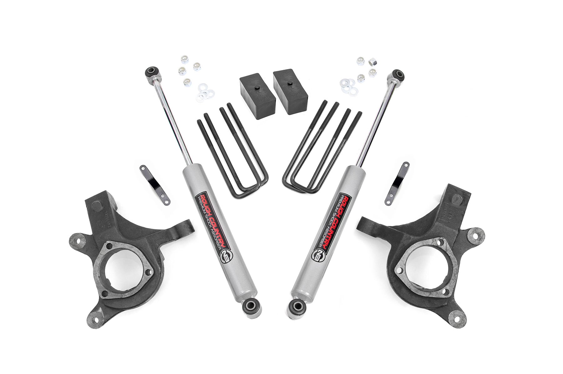 Rough Country 3-Inch Lift Kit with N3 Shocks for 2007-2013 Silverado 1500 2WD