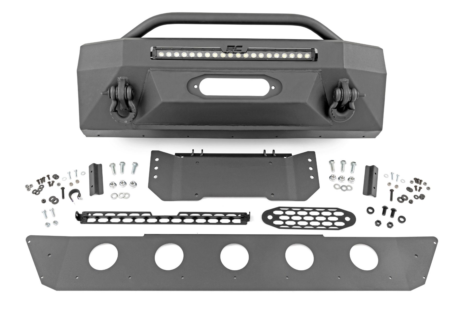Rough Country Prerunner Bumper with 20-Inch LED Light Bar for 4Runner