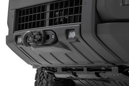 Hidden Winch Mount with Yellow Fog Lights (2024-2025 Land Cruiser), view 2, Rough Country 10750