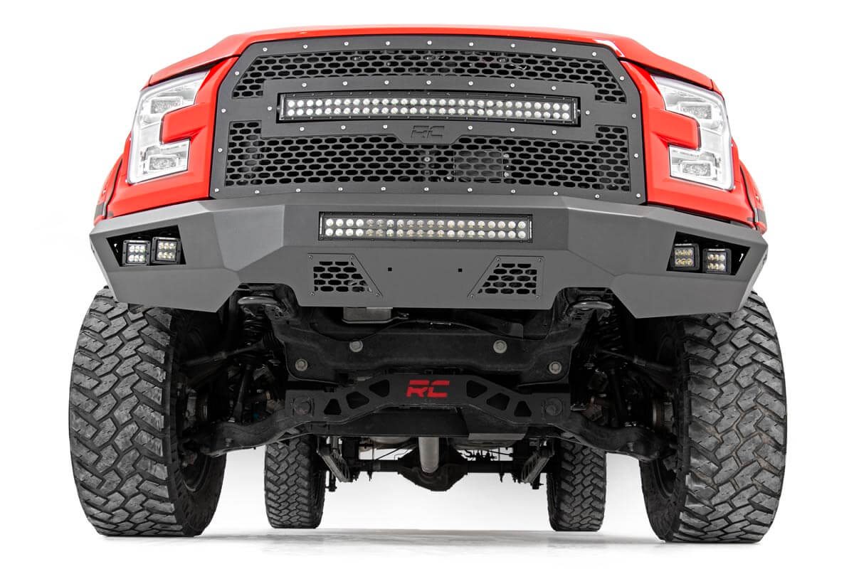 Rough Country Front Bumper with 20in LED Light Bar for F-150