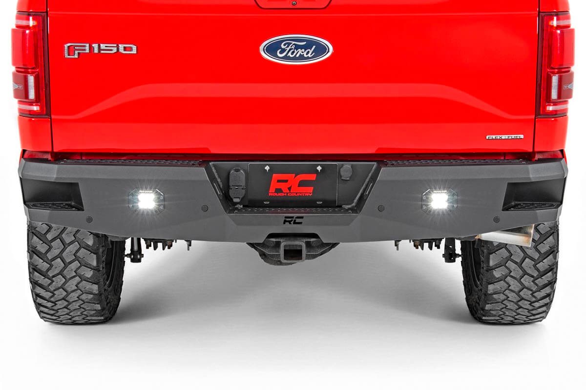 LED Rear Bumper with Bed Steps for F-150 (2015-2020), Rough Country 10771
